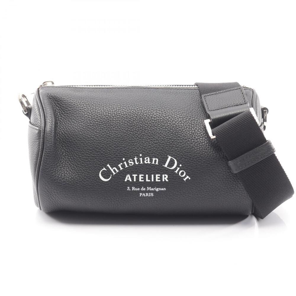 Dior Atelier Roller Shoulder Bag Leather Black